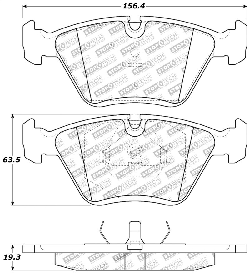 StopTech Street Performance Front Brake Pads for 95-06 BMW M3 / 98-02 Z3