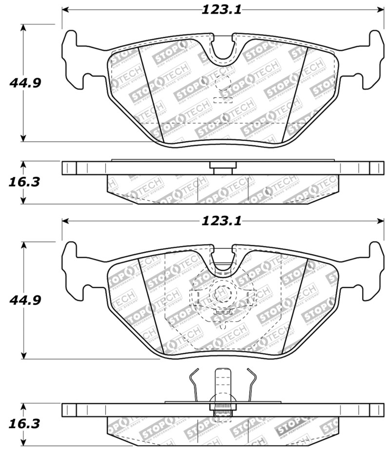 StopTech Street Performance Rear Brake Pads for 88-99 BMW M3 - 309.03960