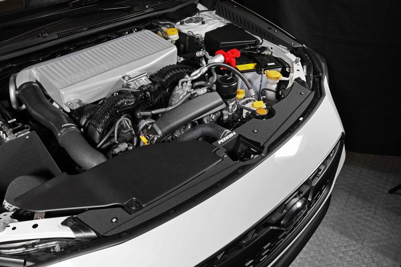 Perrin Radiator Shroud - Black Wrinkle for 22-23 Subaru WRX