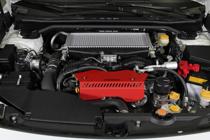 Perrin Pulley Cover - Red for 2022+ Subaru WRX