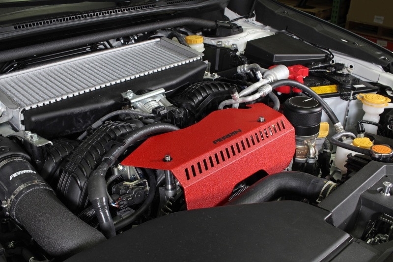 Perrin Pulley Cover - Red for 2022+ Subaru WRX