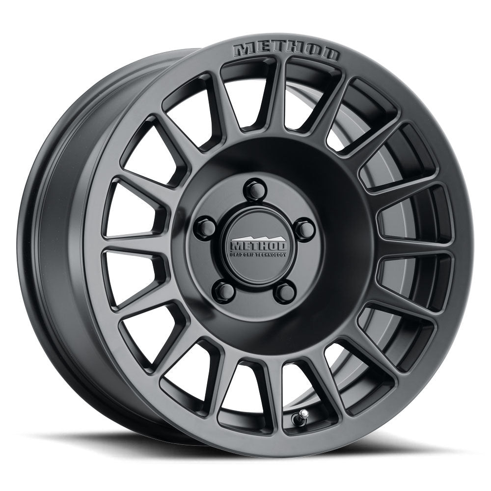 Method MR707 Bead Grip 18x8.5 38mm Offset 5x4.5 BP 73mm CB Matte Black Wheel