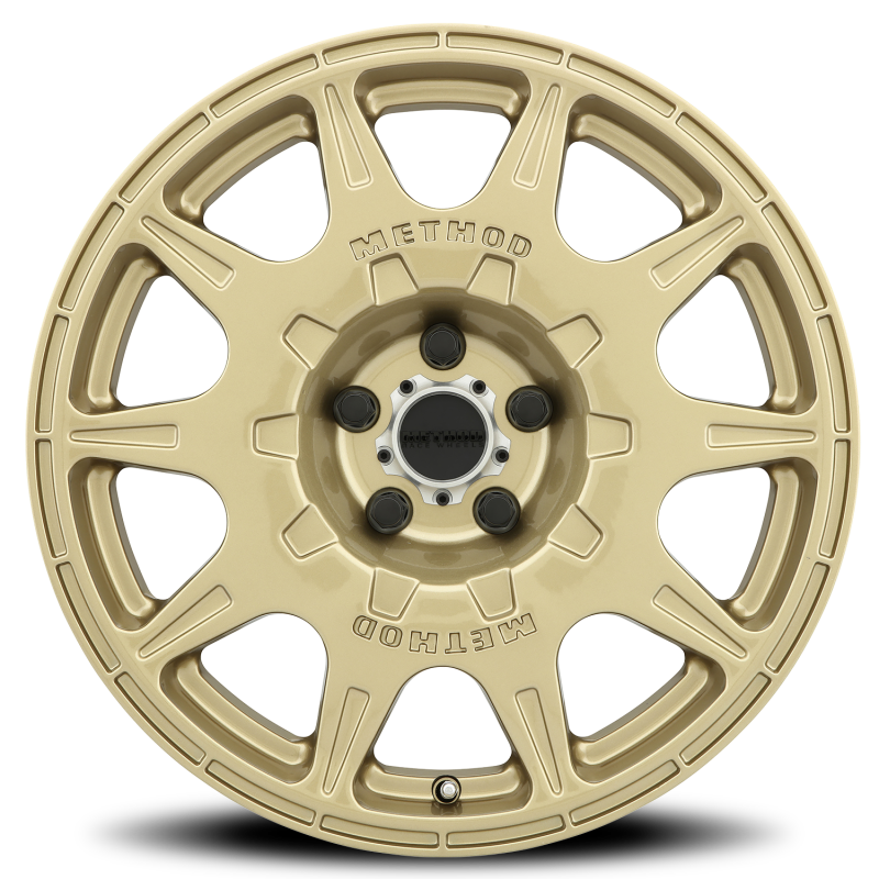 Method MR502 RALLY 17x8 +38mm Offset 5x4.5 67.1mm CB Gold Wheel