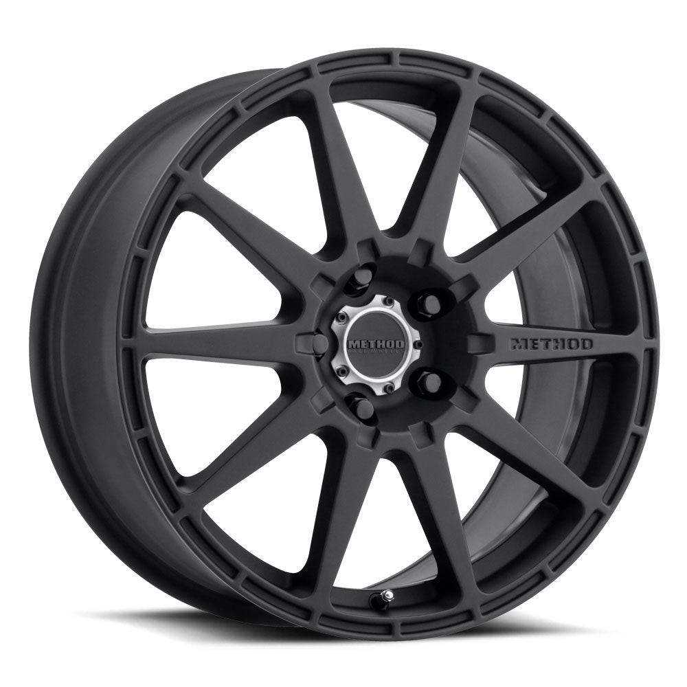 Method MR501 RALLY 17x8 +42mm Offset 5x108 63.4mm CB Matte Black Wheel