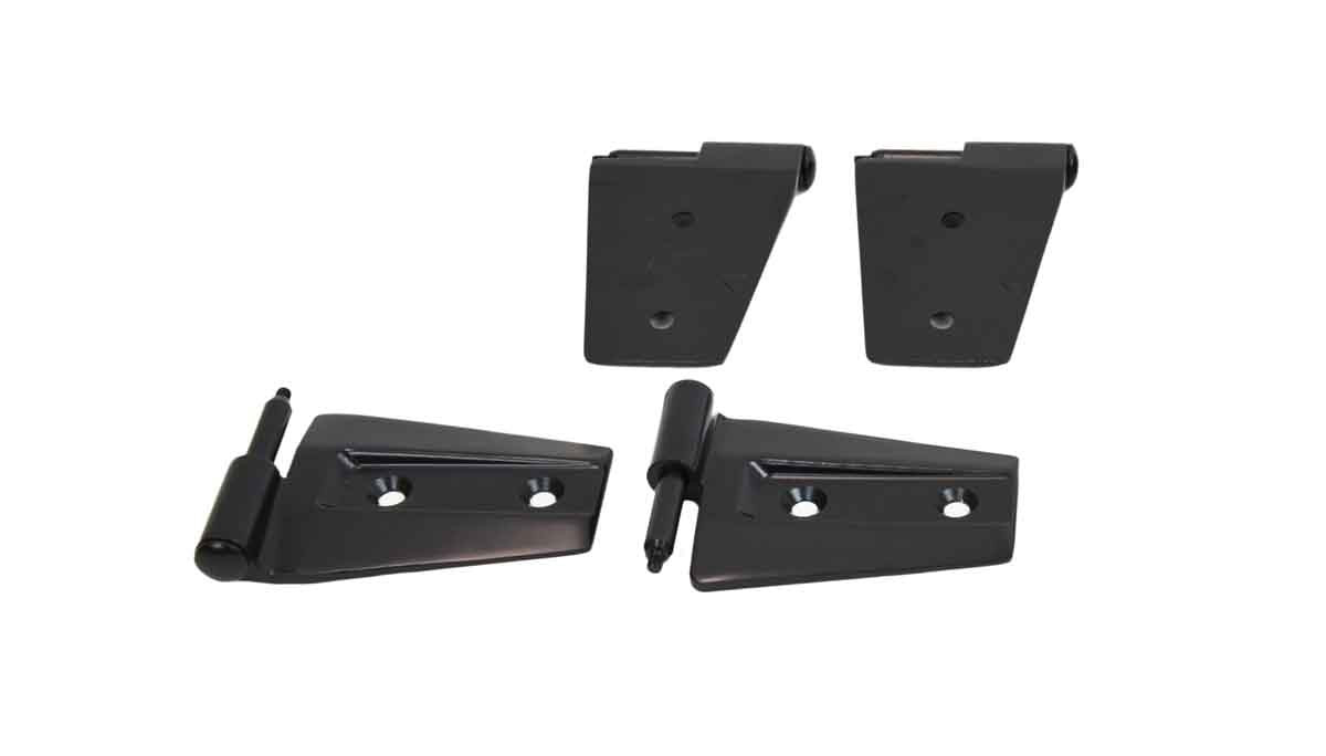 Kentrol Door Hinge Set 4 Pieces 2 Door - Textured Black for 07-18 Wrangler JK