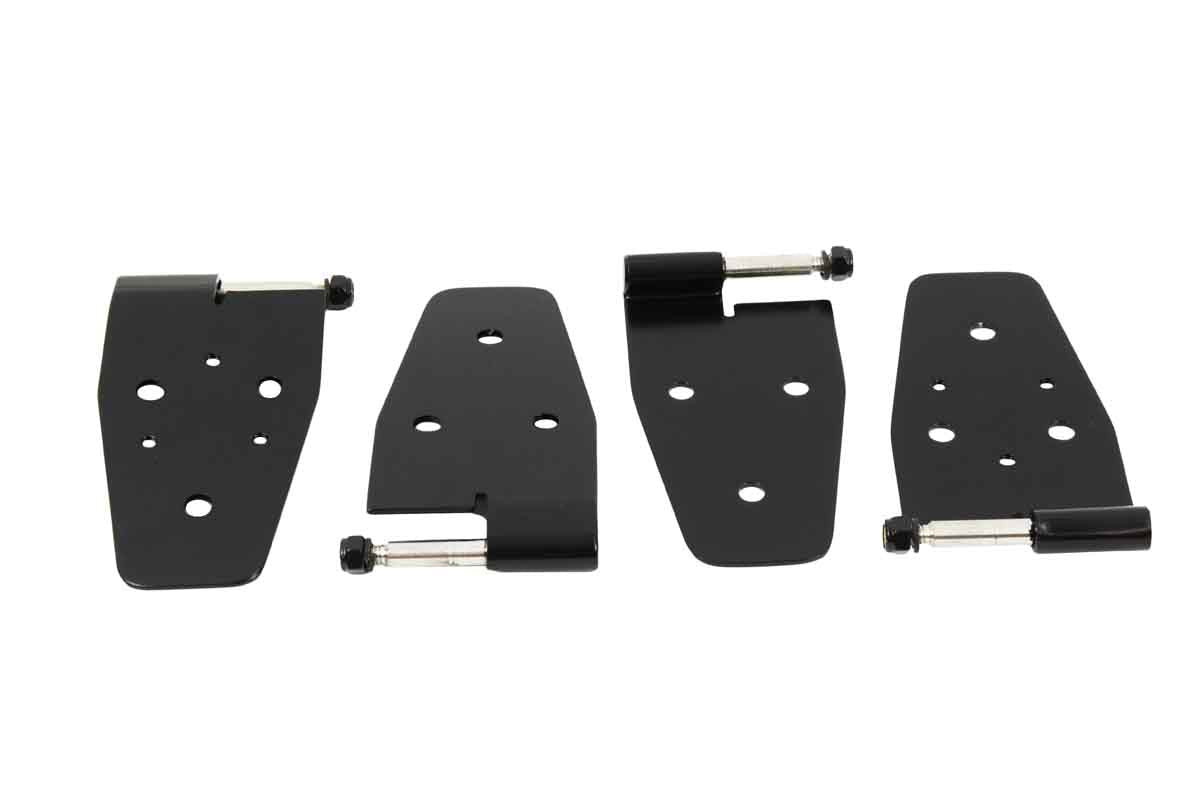 Kentrol Door Hinge Set 4 Pieces - Powdercoat Black for 97-06 Jeep Wrangler TJ