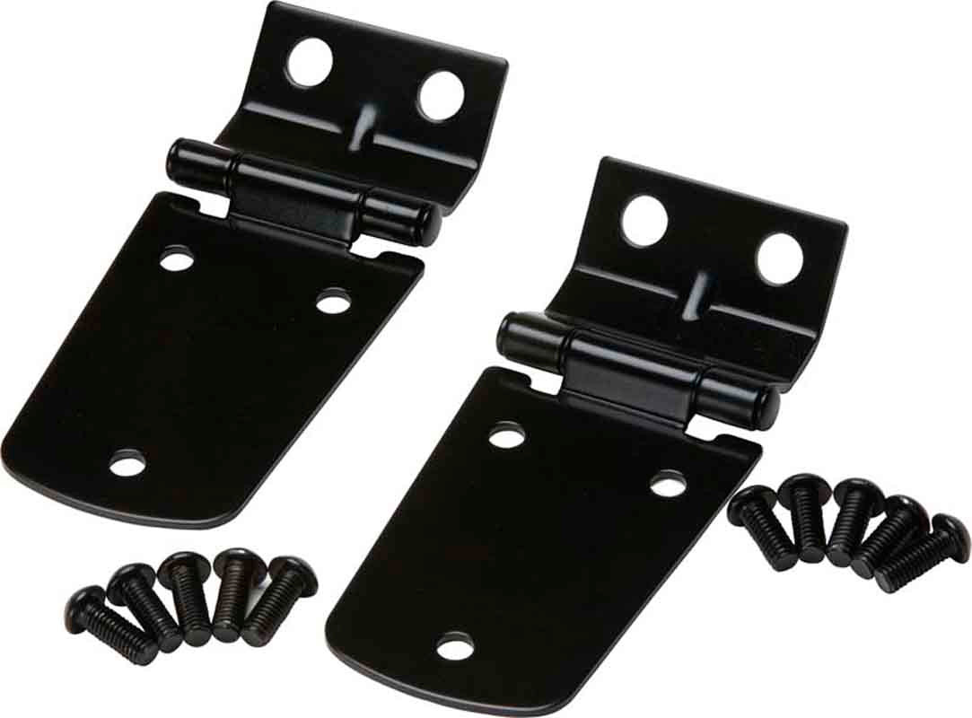 Kentrol Hood Hinge Pair - Powdercoat Black for 97-06 Jeep Wrangler TJ