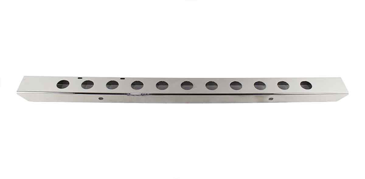 Kentrol 54" Front Bumper with holes - Polished Silver for 45-86 Jeep CJ
