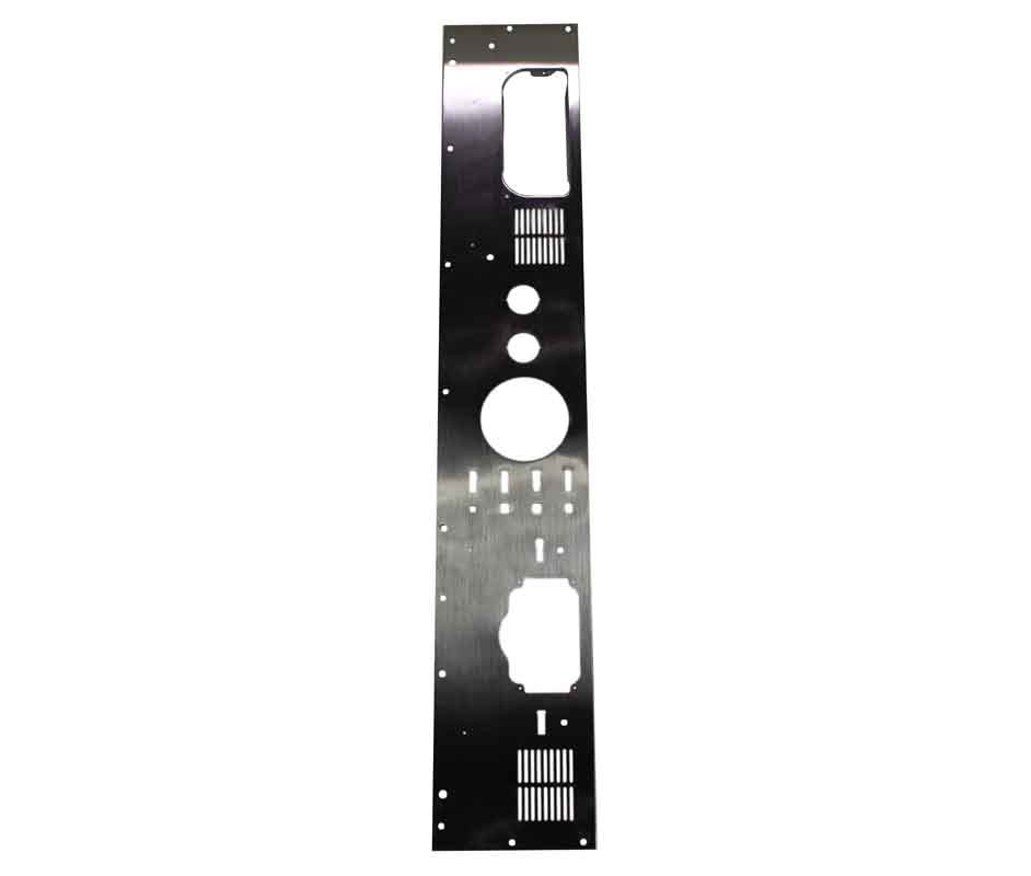 Kentrol Dash Panel Without Radio Opening Brushed Silver for 76-86 Jeep CJ