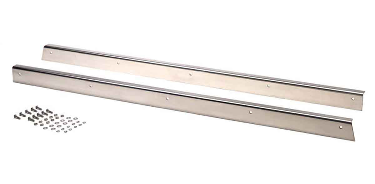 Kentrol Rocker Guards Pair - Polished Silver for 55-83 Jeep CJ5