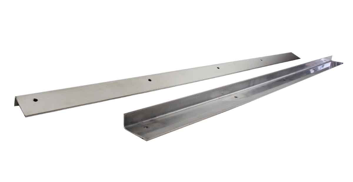 Kentrol Rocker Guards Pair - Polished Silver for 55-83 Jeep CJ5