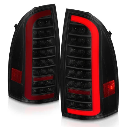 ANZO Full LED Tail Lights w/Light Bar Black Housing Smoke Lens for 05-15 Tacoma