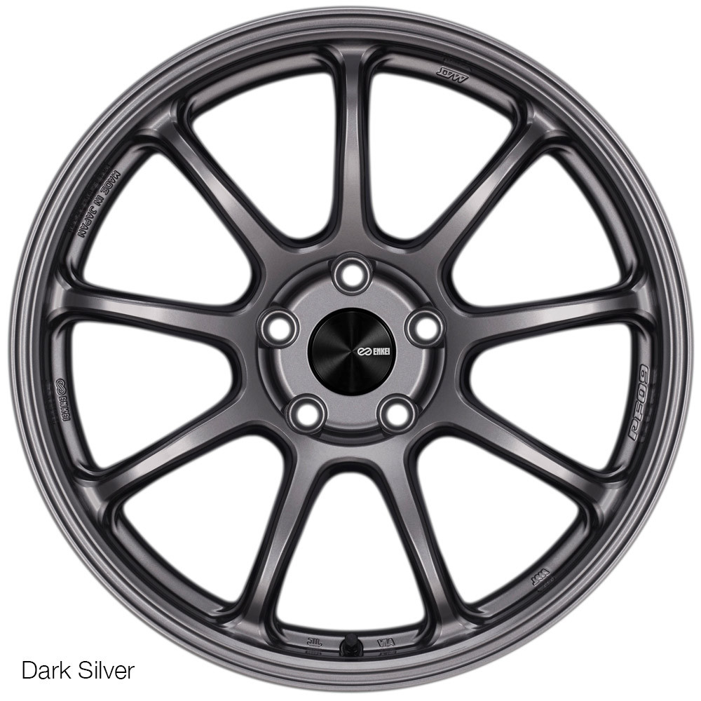 Enkei PF09 17x7 4x100 38mm Offset 75mm Bore Dark Silver Wheel