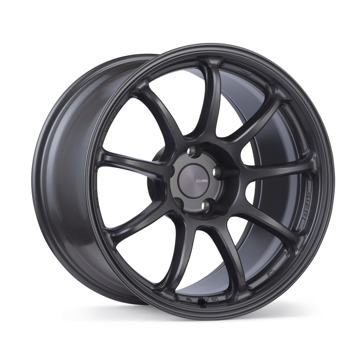 Enkei PF09 17x8 5x112 25mm Offset 75mm Bore Matte Gunmetal Wheel