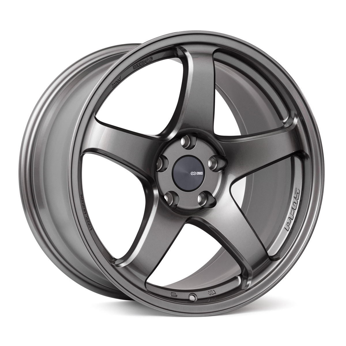 Enkei PF05 18x9 5x100 40mm Offset 75mm Bore Dark Silver Wheel