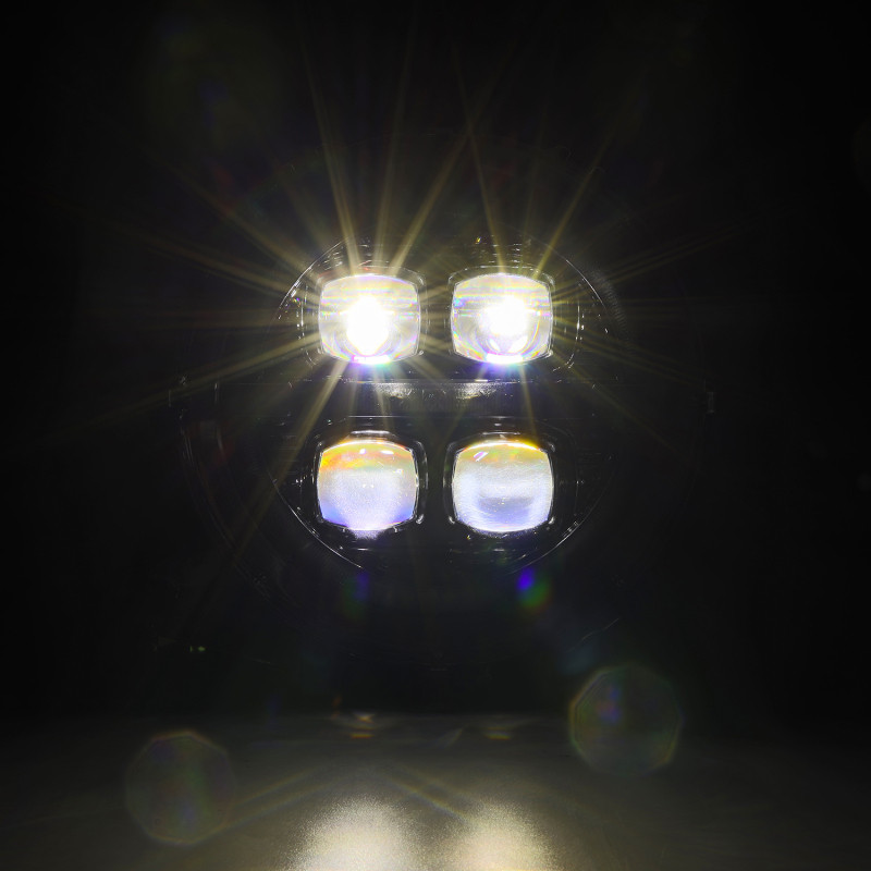 AlphaRex LED Proj Headlights Black w/ DRL for 18-23 Wrangler JL / Gladiator JT