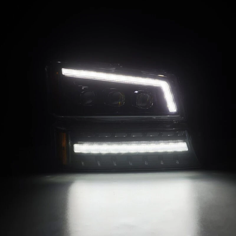 AlphaRex Alpha-Black NOVA LED Proj Headlights for 03-06 Silverado / Avalanche