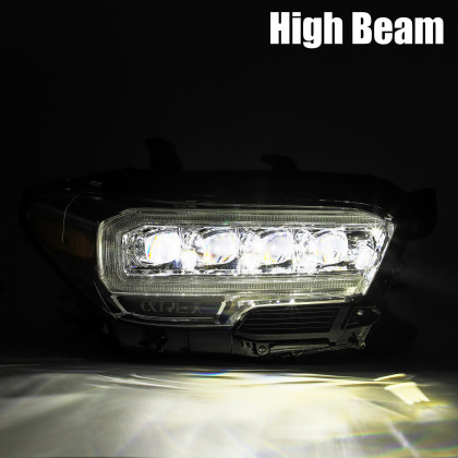 AlphaRex NOVA LED Projector Headlights Chrome for 16-20 Toyota Tacoma