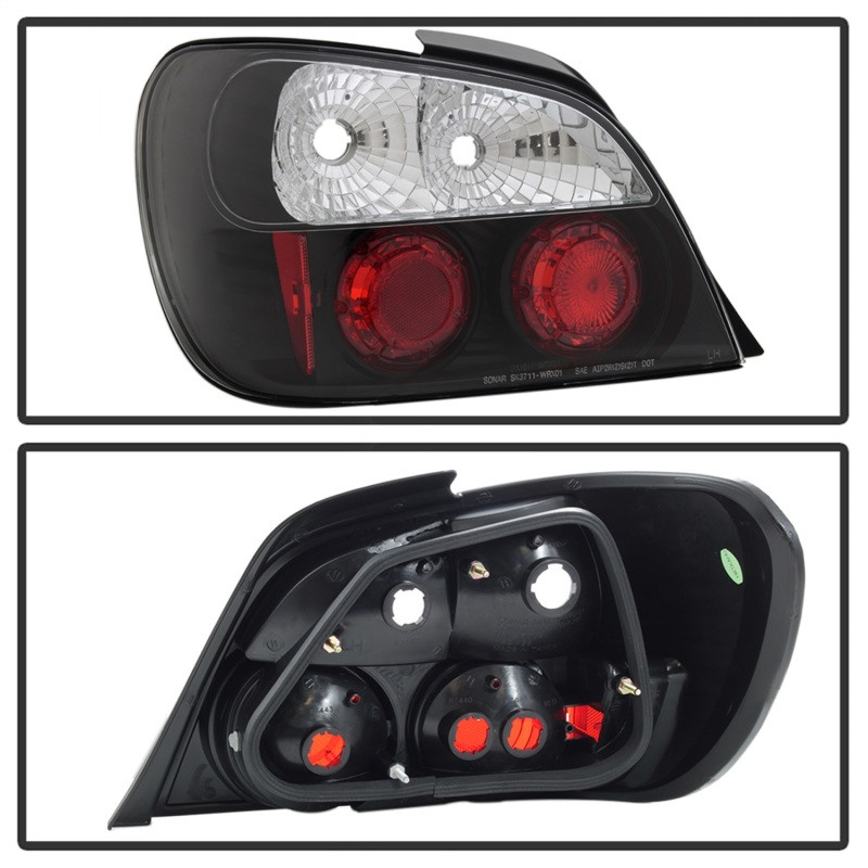 Spyder Euro Style Tail Lights Black for 02-03 WRX Sedan