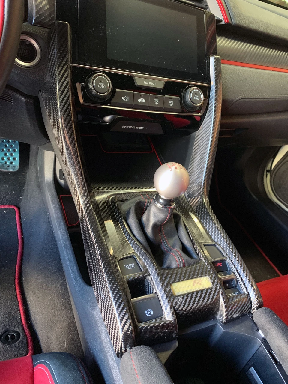 Revel GT Dry Carbon Center Console Side Panels for 16-18 Honda Civic