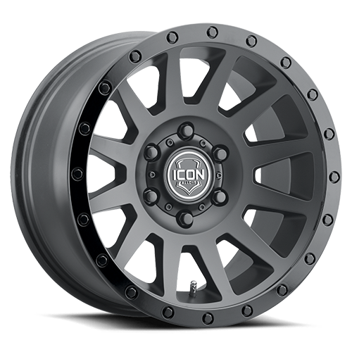 ICON Compression 17x8.5 6x135 6mm Offset 5in BS 87.1mm Bore Double Black Wheel