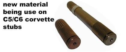 Driveshaft Shop Right (Short) Differential Output Shafts for Corvette C5/C6