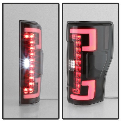Spyder LED Tail Lights - Black Smoke for 17-18 F-250 Super Duty Excl LED Models