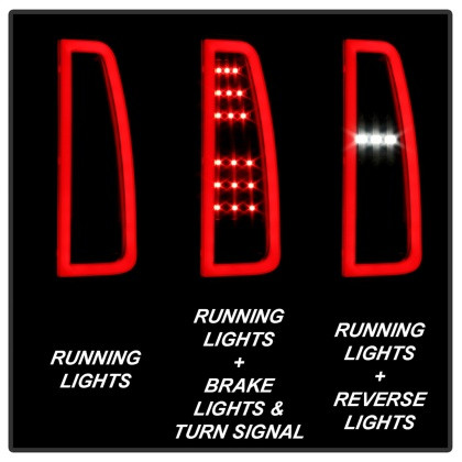 Spyder LED Tail Lights - Black Smoke for 15-17 Chevy Tahoe / Suburban