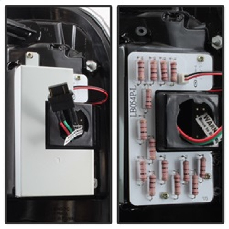 Spyder V3 Light Bar LED Tail Lights - Black for 97-03 Ford F150 Stylsd. F250/350