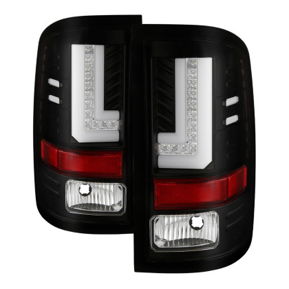 Spyder Light Bar LED Tail Lights - Black for 2016-2017 Sierra