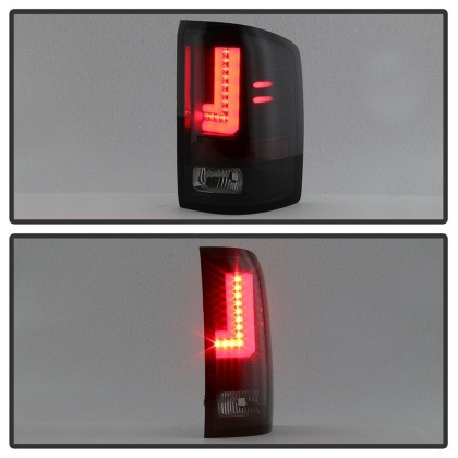 Spyder Light Bar LED Tail Lights - Black Smoke for 2016-2017 Sierra