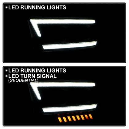 Spyder Projector Headlights - Black for 19-22 Dodge Ram 2500 (Halogen Only)