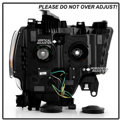 Spyder Projector Headlights - Black for 19-22 Dodge Ram 2500 (Halogen Only)