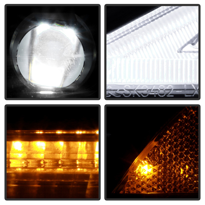 Spyder High-Power LED Headlights - Black for 06-10 Lexus IS 250/350 Halogen