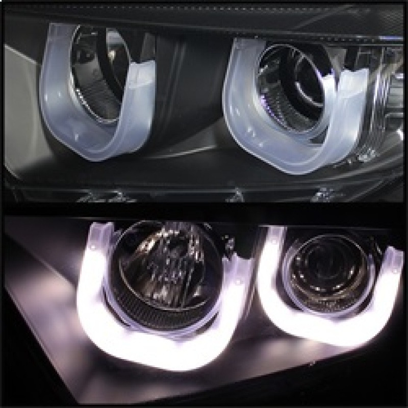 Spyder Projector Headlights 3D DRL Black for 11-13 Toyota Highlander