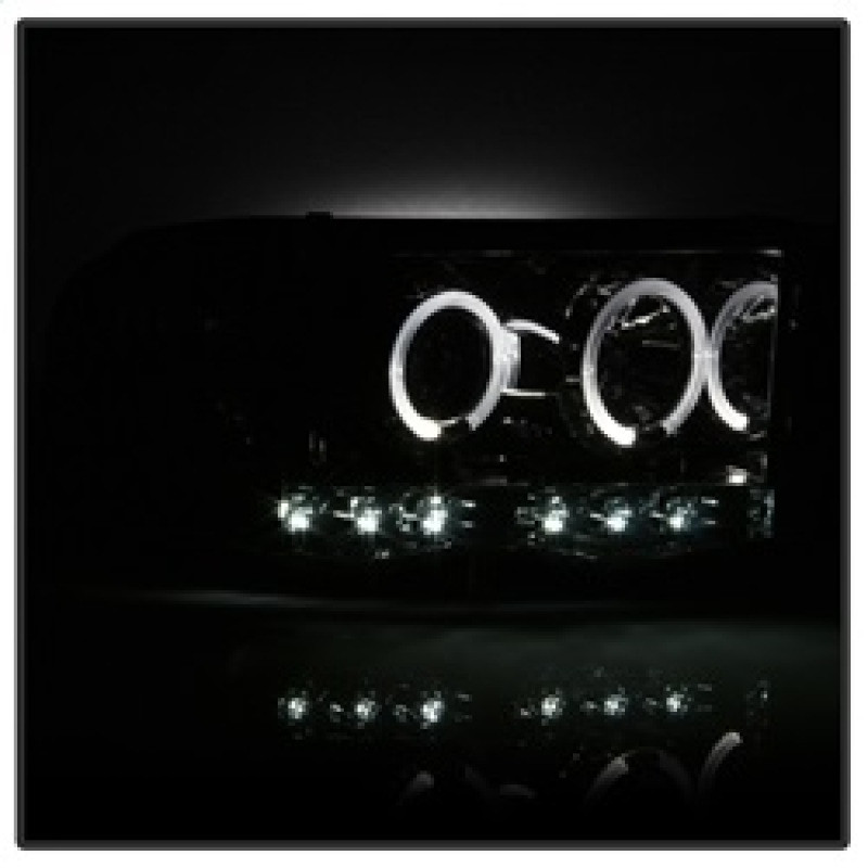 Spyder Projector Headlights LED Halo LED Smoke for 02-05 Ram 1500