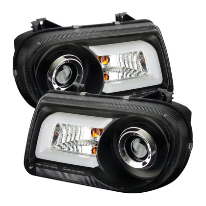 Spyder Projector Headlights LED DRL Black for 05-10 Chrysler 300C