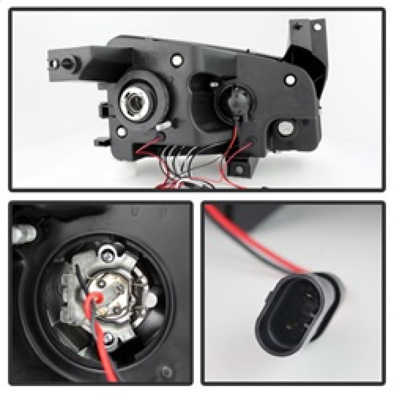 Spyder Projector Headlights Halogen- LED Halo Black Smoke for 06-10 Charger