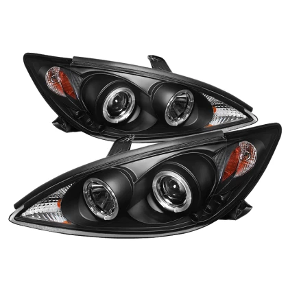 Spyder Projector Headlights LED Halo Black for 02-06 Toyota Camry