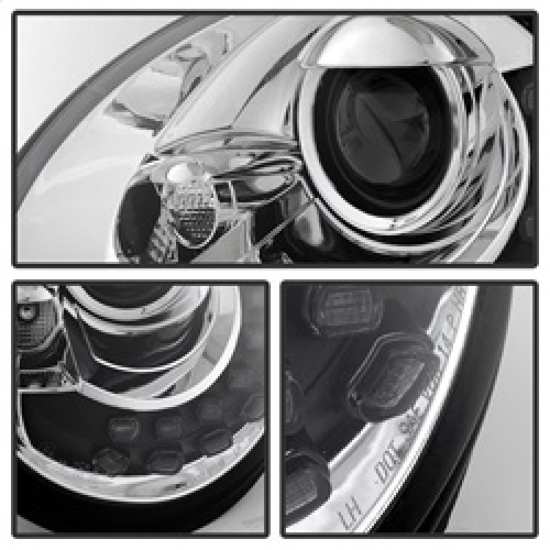 Spyder Projector Headlights DRL Chrome for 1998-2005 Beetle