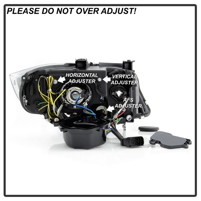 Spyder Projector Headlights Halogen - LED - Black for 09-12 BMW E90 3-Series 4DR