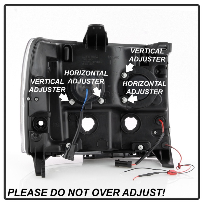 Spyder V2 Projector Headlights - DRL LED for 07-13 GMC Sierra 1500-3500