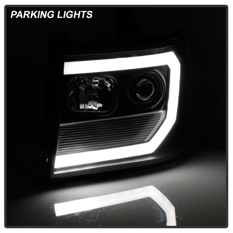 Spyder V2 Projector Headlights - DRL LED for 07-13 GMC Sierra 1500-3500