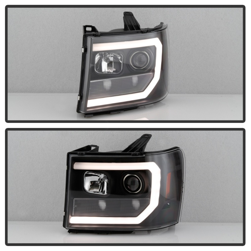 Spyder V2 Projector Headlights - DRL LED for 07-13 GMC Sierra 1500-3500