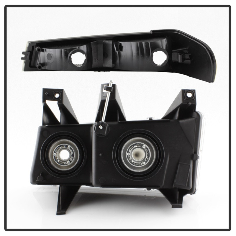 Spyder Xtune Headlights w/ Bumper Lights Black for 04-12 Chevy Colorado