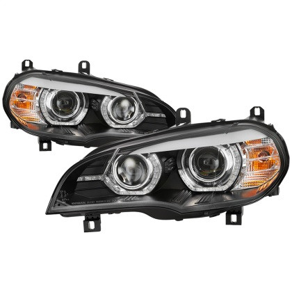 Spyder Projector Headlights - Black for 07-10 BMW X5 E70 HID Models