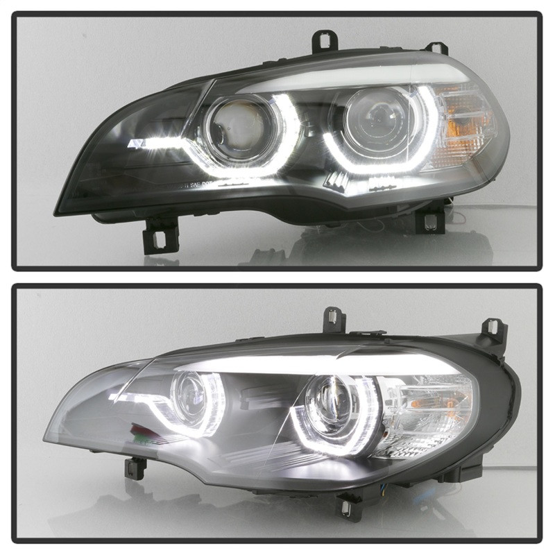 Spyder Projector Headlights - Black for 07-10 BMW X5 E70 HID Models