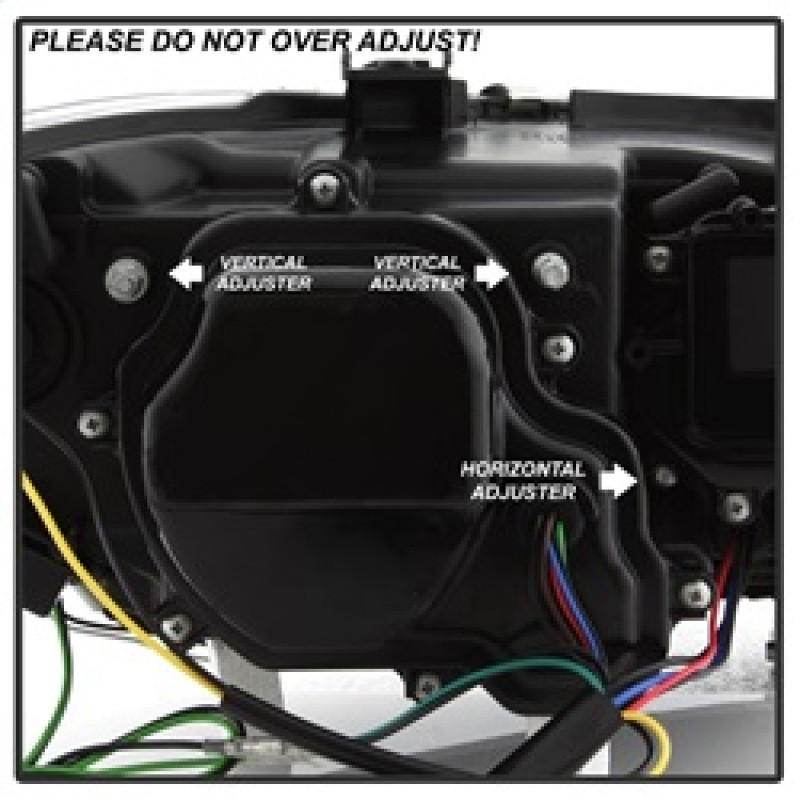 Spyder V2 Headlights - HID Only - Black for 06-08 BMW E90 3-Series 4DR