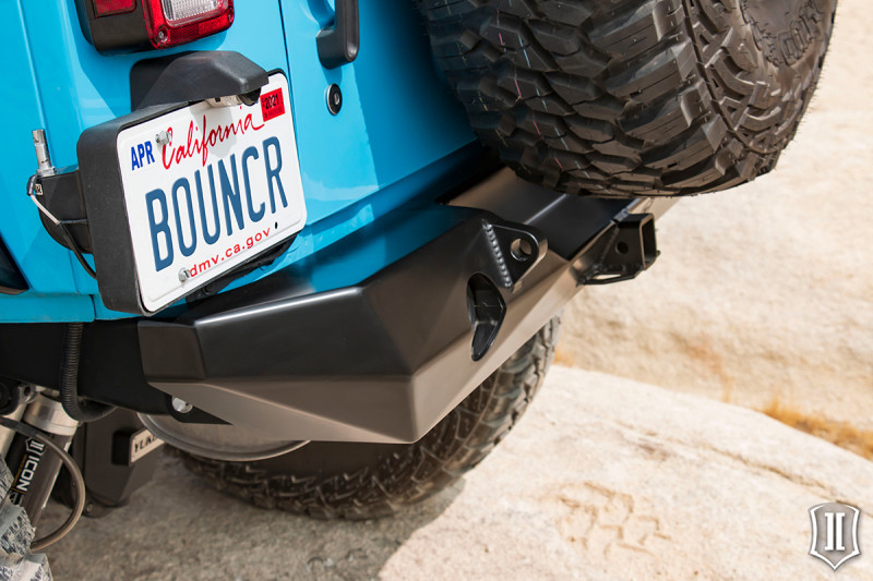 ICON Pro Series 2 Rear Bumper w/Hitch/Tabs for 07-18 Jeep Wrangler JK