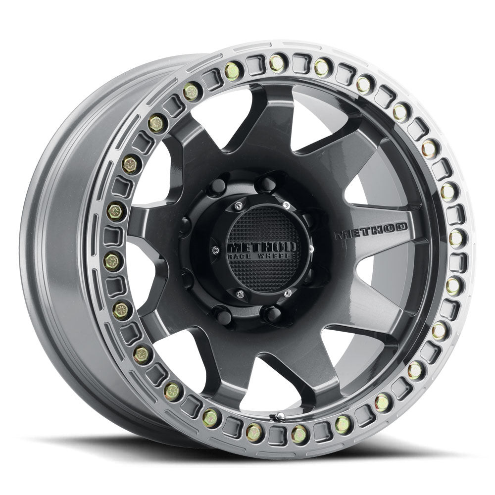 Method MR108 17x9 -44mm Offset 8x6.5 130.81mm CB Gloss Titanium Wheel